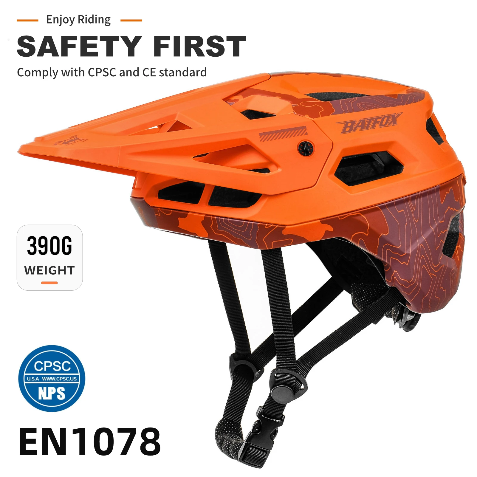 BATFOX Cycling Helmet With sun visor Women Men Trail Ultralight Safety Cap Racing Bike Equipment Adult Road MTB bicycle helmets