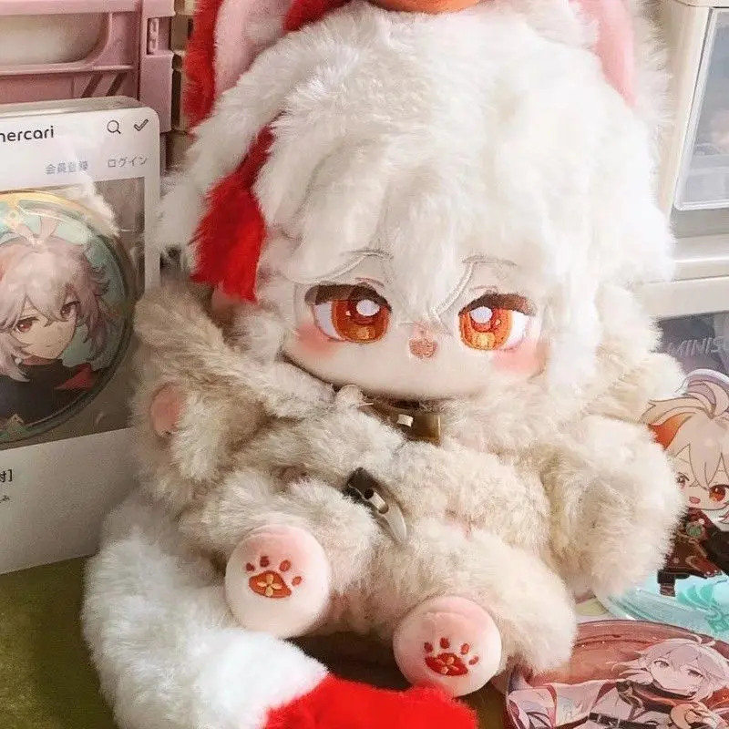 Boneka mewah Anime 20cm, hadiah koleksi figur mainan Cospslay berdandan dengan pakaian acak