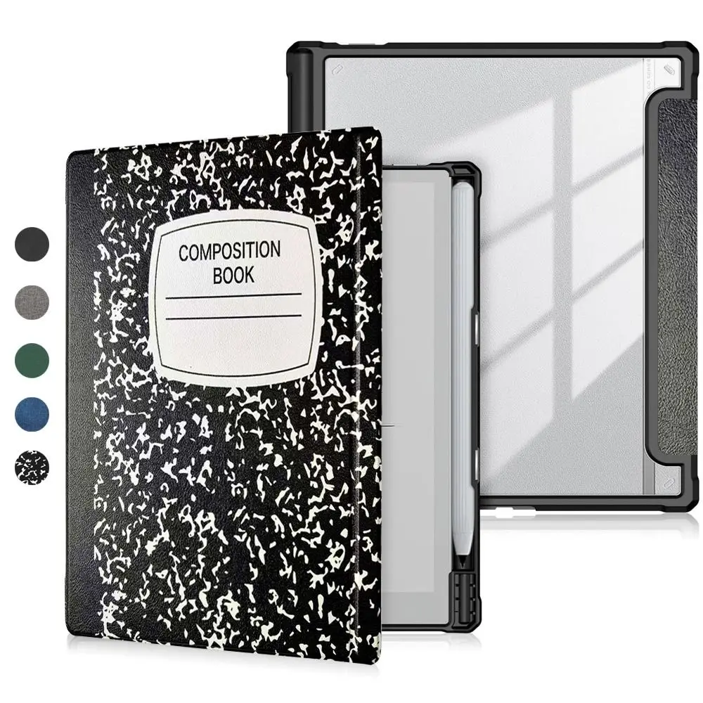 Auto Sleep/Wake Protective Case PU Leather Built-in Pen Holder Folio Cover Soft Magnetic for Onyx Boox Note X3Pro/Go 10.3 (2024)
