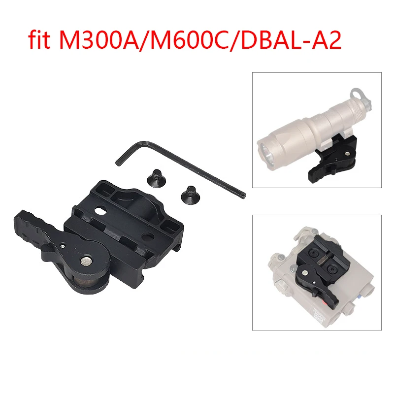 Tactical M300 M600 Weapon Flashlight Quick Release Base Tactical Metal +Nylon Scout Light Mount Fit 20mm Picatinny Rail