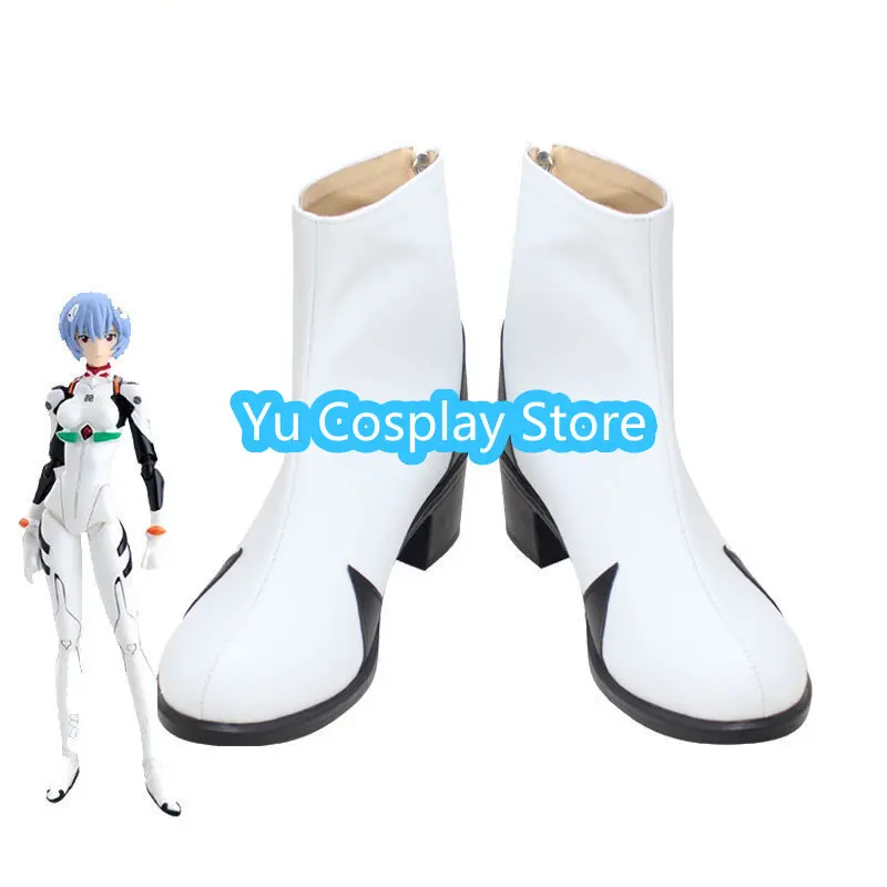 Ayanami Rei Cosplay Shoes EVA Cosplay Boots PU Leather Shoes Halloween Carnival Prop Custom Made