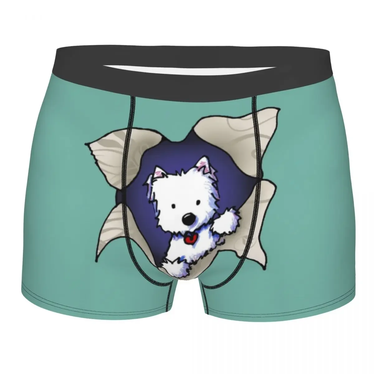 Cute Westie Dog Boxer Shorts For Homme 3D Print West Highland White Terrier Underwear Panties Briefs Breathable Underpants