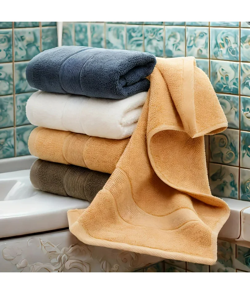 

Cotton Towel Bathroom Face Towel Strong Absorbent Soft Non-shedding Adult Towel Thickened Box in Two Packs