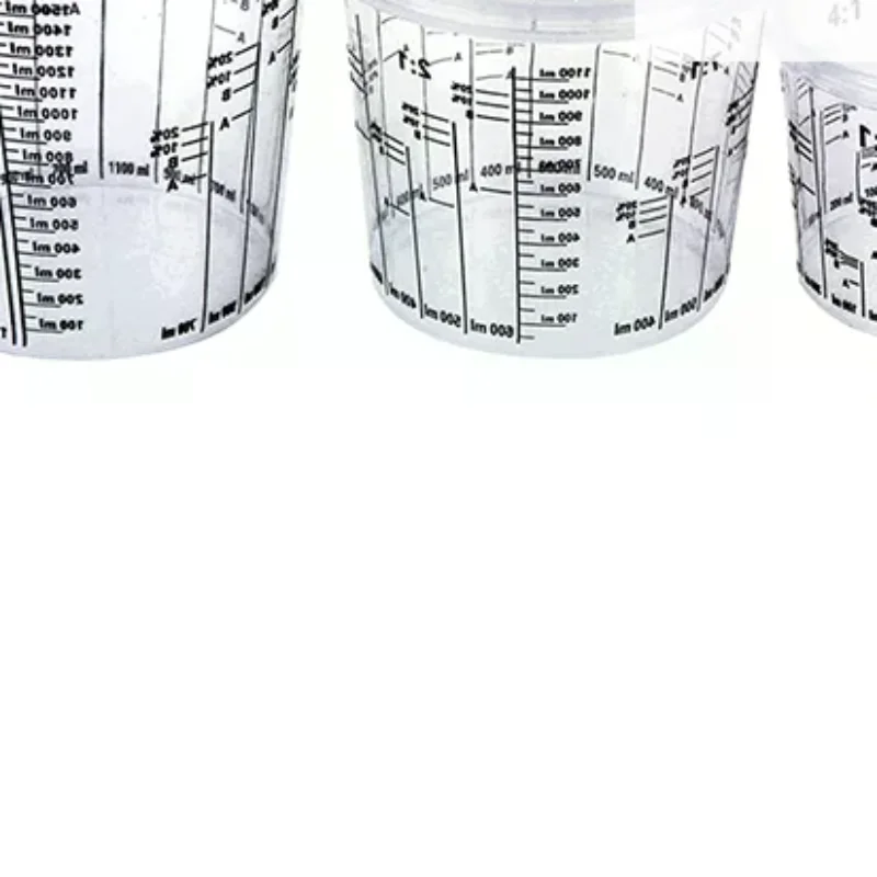 Plastic Paint Mixing Cup PP Hard Plastic Tune Paint Cup with Cover