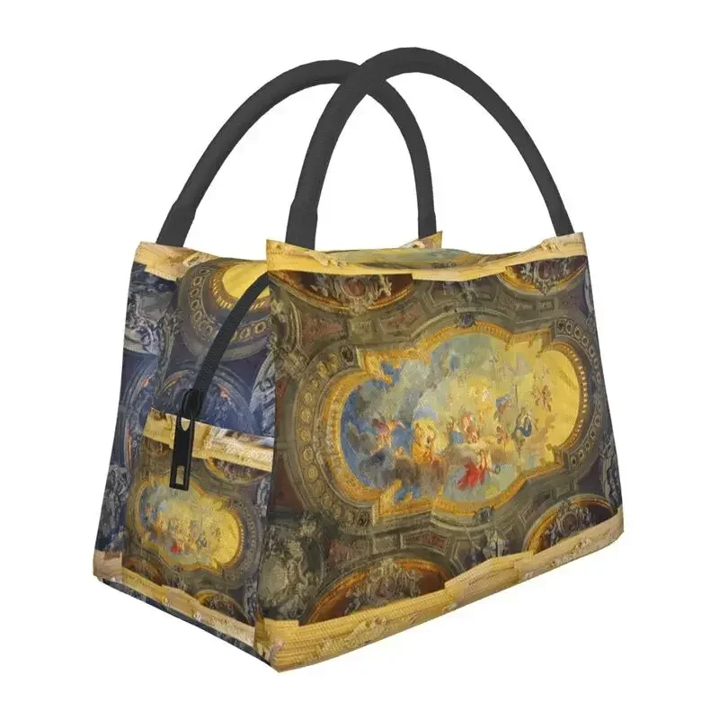

Ceiling Of The Royal Staircase Insulated Lunch Tote Bag for Women Turin Royal Palace Baroque Resuable Cooler Thermal Bento Box