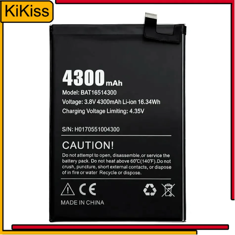 

Mobile Phone Battery 4300Mah BAT16514300 Premium Replacement For Doogee Y6 Max Fast Charging