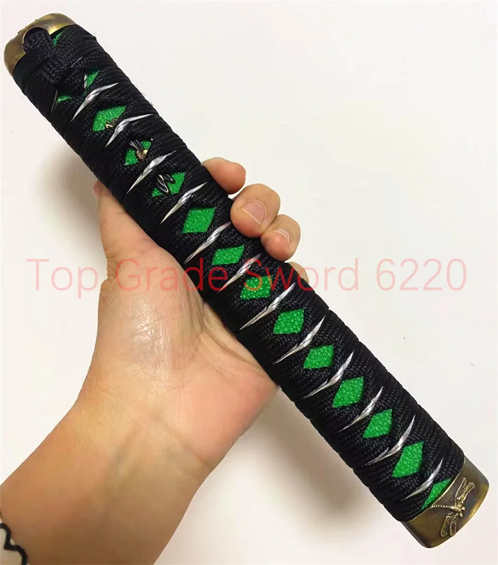 Unique Two Tone 26cm Tsuka Real Rayskin Handle Tsuka Alloy Fuchi Kashira Menuki For Japanese Japan Samurai Katana Sword Fittings