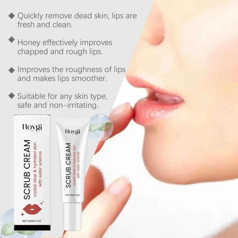 Hoygi Propolis Honey Lip Exfoliating Scrub Hydrating Vertical Lip Fine Lines Plump Full Lips Daily Lip Treatment Makeup Primer