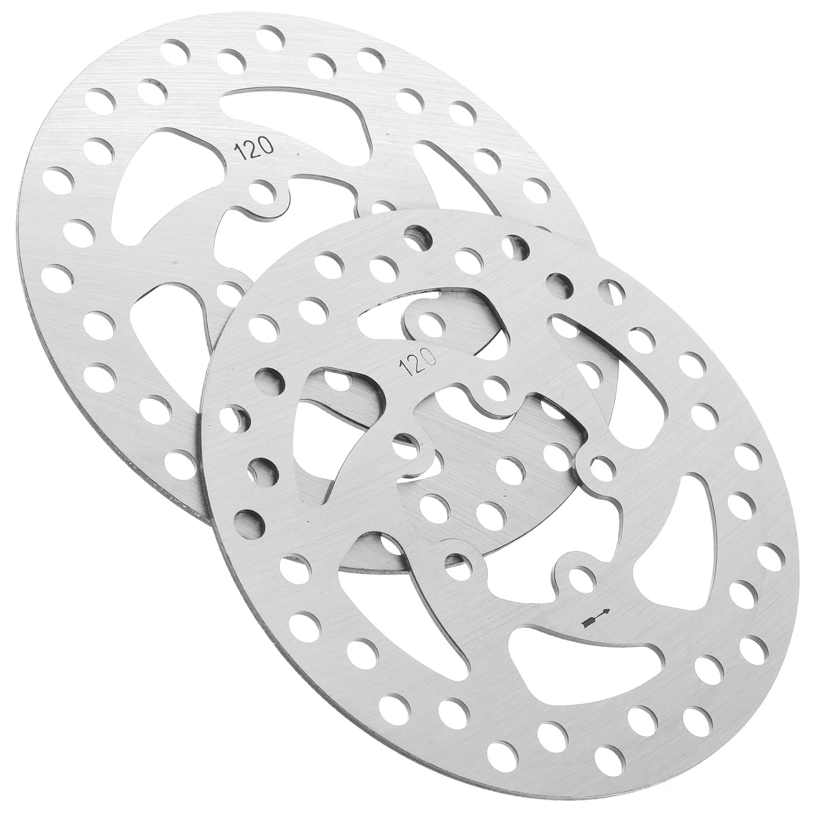 

2Pcs Scooter Brake Piece 120Mm Diameter Stainless Steel Rotor with Hollow Edges for Efficient Cooling Bike Brake Parts Reliable