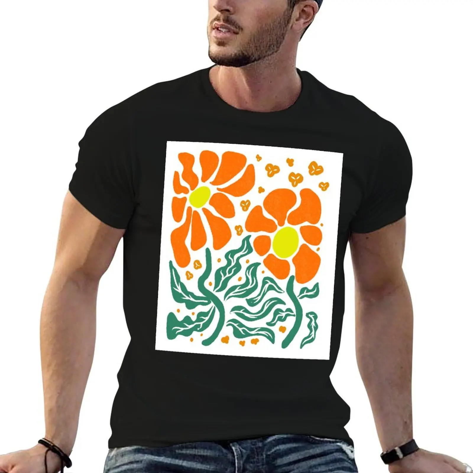 Trippy Hippy Flowers T-Shirt football t shirt oversize t-shirts man mens tall t shirts