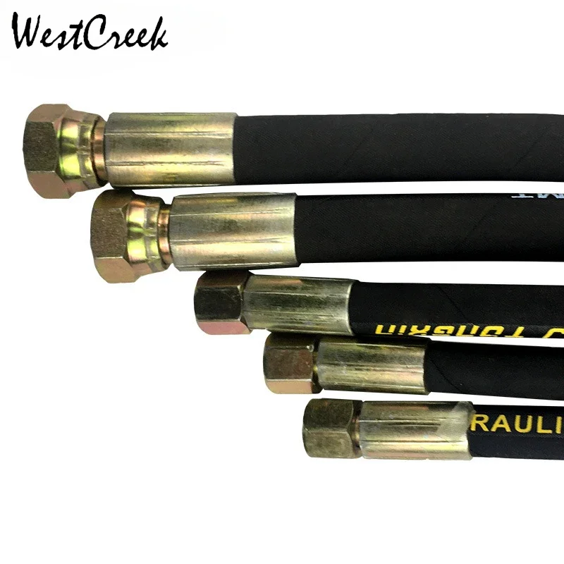 WESTCREEK 6mm 8mm id High-pressure oil hose couplings hydraulic steel wire hose rubber threaded fittings