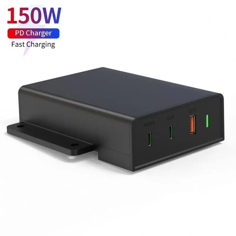 150W PD QC 4.0 3.0 Quick Charger with Dual Type C 120W PPS Fast Charging USB C Power Adapter for MaBook Pro mobile phone