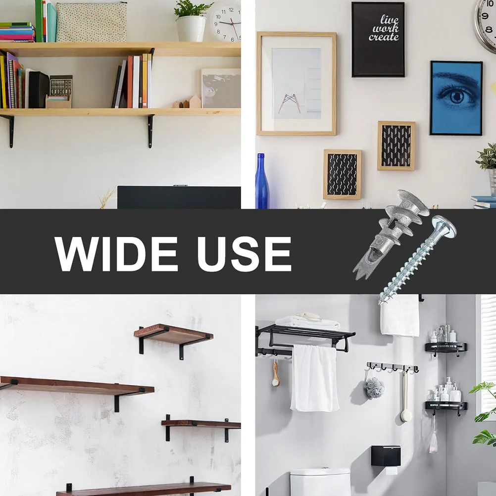 

50Sets Wall Anchors Durable Self-Drilling Fixings for Hanging Picture Lights Zinc Alloy Practical Screw Installation Tools