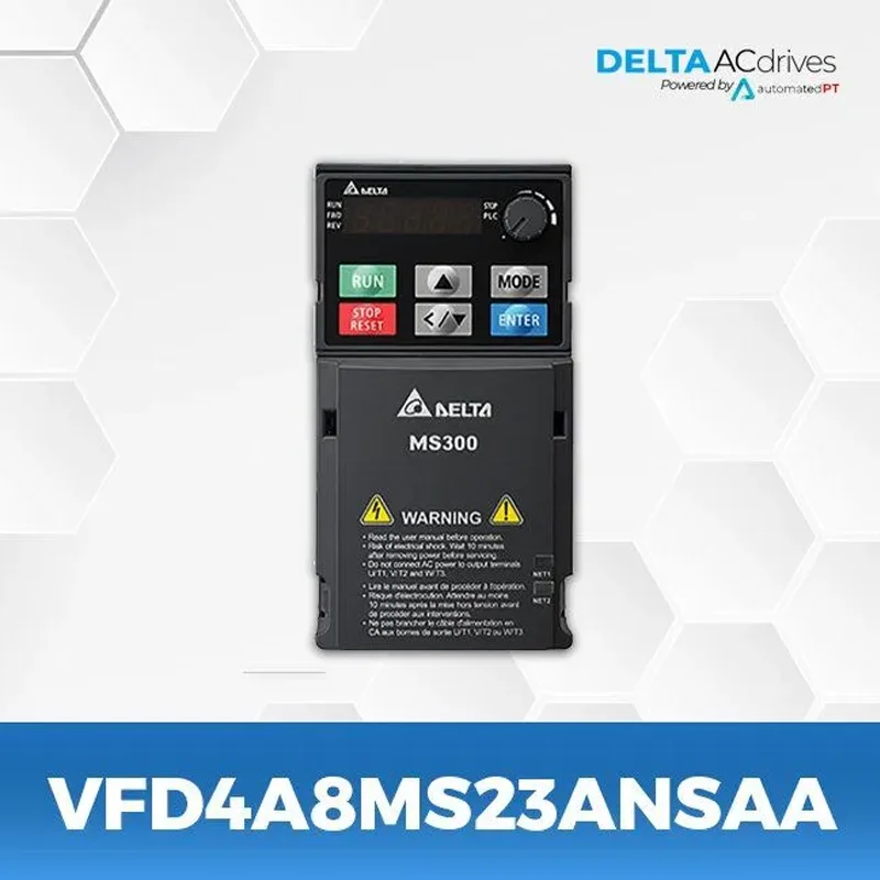 Delta Inverter MS300 Three Phase 750V VFD4A8MS23ANSAA In Stock High quality VFD Delta Inverter Frequency 0.75 KW