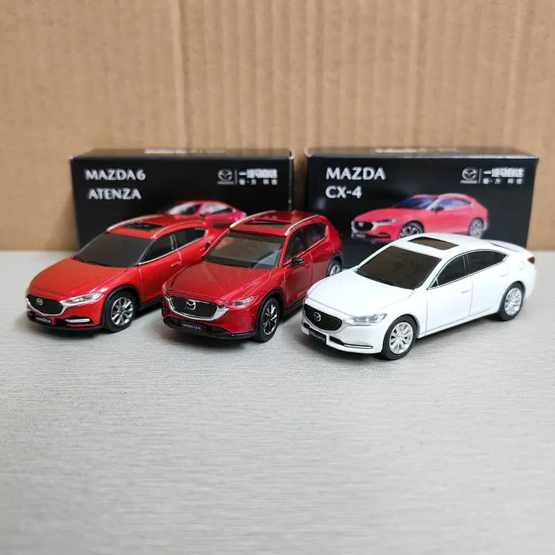 

Модель автомобиля MAZDA 3 ATENZA из сплава, литой металлический игрушечный автомобиль, модель высокой миниатюрной коллекции в масштабе, игрушка в подарок для детей, 1/64