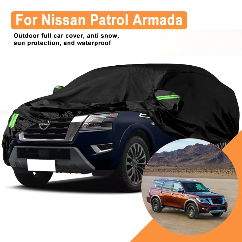 

Full Car Cover for Nissan Patrol Armada Outdoor Use - Waterproof Snowproof Sunshade, Winter & Summer Protection Accessories