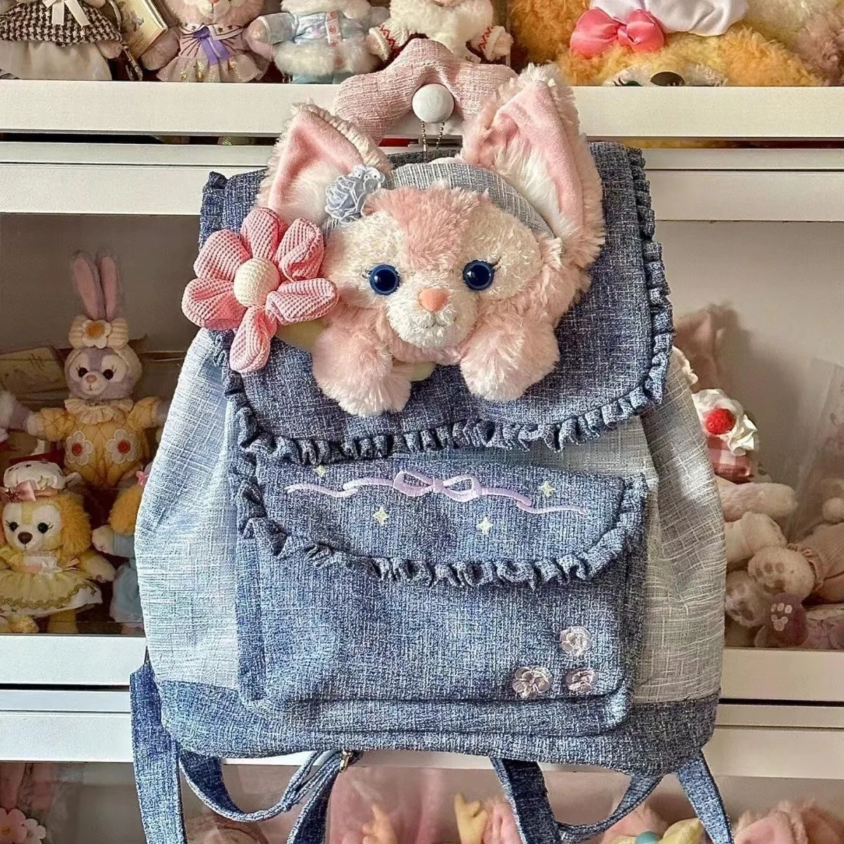 2024 New Ins Style Versatile Spring Day Lingerie Belle Doll Cowboy Backpack Student Backpack Girl Backpack