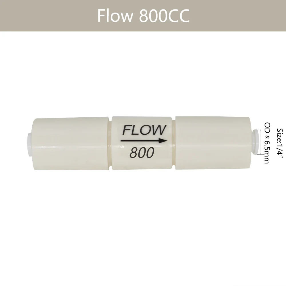 YQBS RO Water System Waste Water Flow Restrictor  300CC 450CC 800CC 1500CC Regulater 1/4\