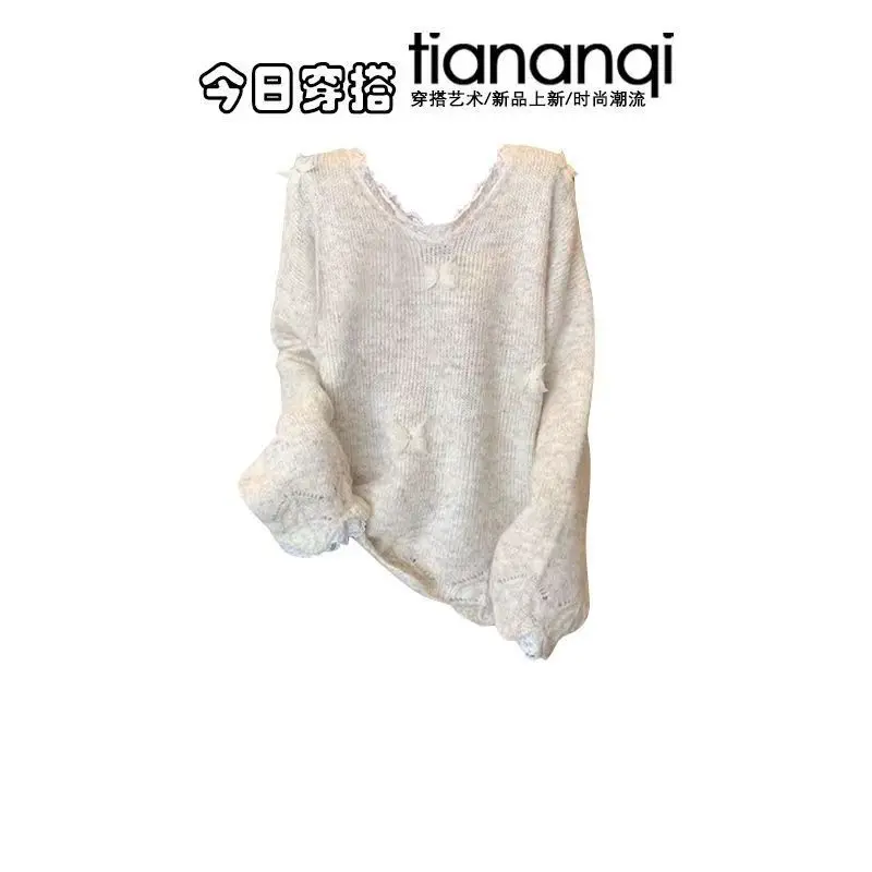 Spring and Autumn Leisure Set Women's Age Reducing Round Neck Knitted Sweater+High Waist Half Skirt Two Piece Set