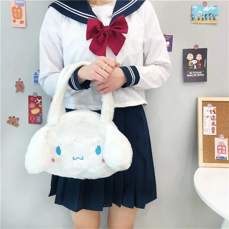 Hello Kittty Kawaii Purses and Handbags Sanrio Kuromi Coin Bags Women Cute Cinnamoroll My Melody Purin Shoulder Crossbody Bags