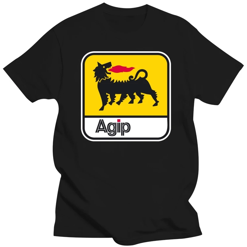 New Ani Eni Agip Lubricants Racer Logo T-shirt Black T Shirt O-neck Fashion Casual High Quality Print T Shirt