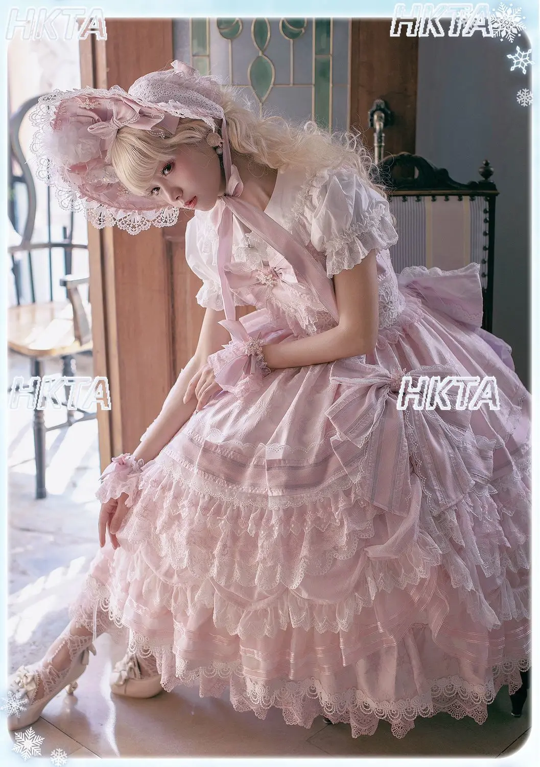 

Kawaii Girls Gorgeous Wedding Jsk Slip Dress Women 2026 Summer New Sweet Bow Lace Ruffles Puffy Dress Cute Lolita Princess Dress