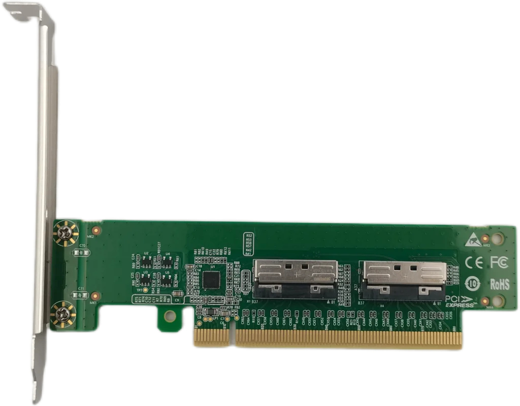 PCI Express x16 to Two MCIO Expansion card 8I Adapter
