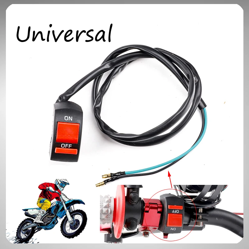 Universal Motorcycle 22mm Handlebar Flameout Switch for Moto Bike Headlight Signal Lamp Control DC12V ON OFF Button