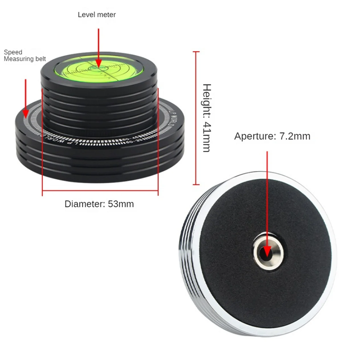 LP Player Disc Stabilizer 50Hz LP Vinyl Plattenspieler Plattenspieler Stabilisator mit