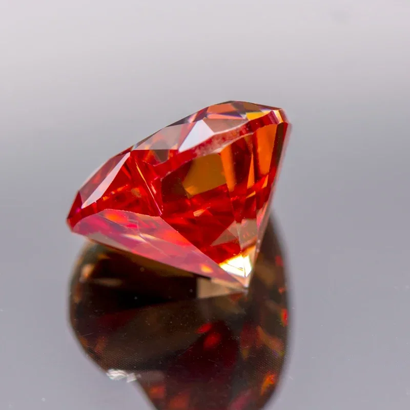 Moissanite Diamond Watermelon Red Color Heart Cut Lab Created Gemstone For Jewelry Making Materials With GRA Certificate