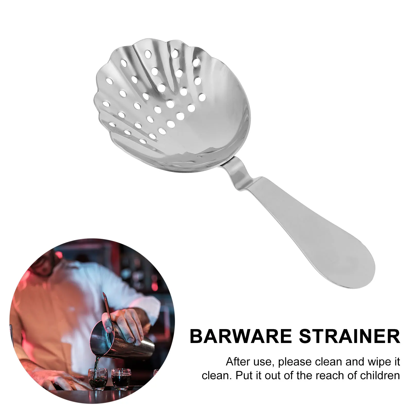

1pc Stainless Steel Ice Strainer Rust Resistant Bar Bartenders Professional Cocktail Strainer Mixologists Tool Barware