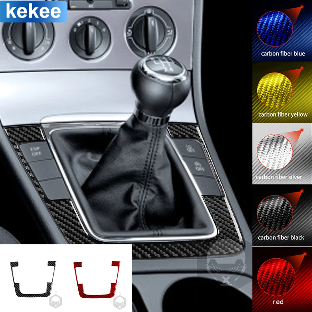 

For VW Volkswagen Passat B6 2006-2011 Center Console Gear Shift Frame Cover Real Carbon Fiber Sticker Car Interior Accessories