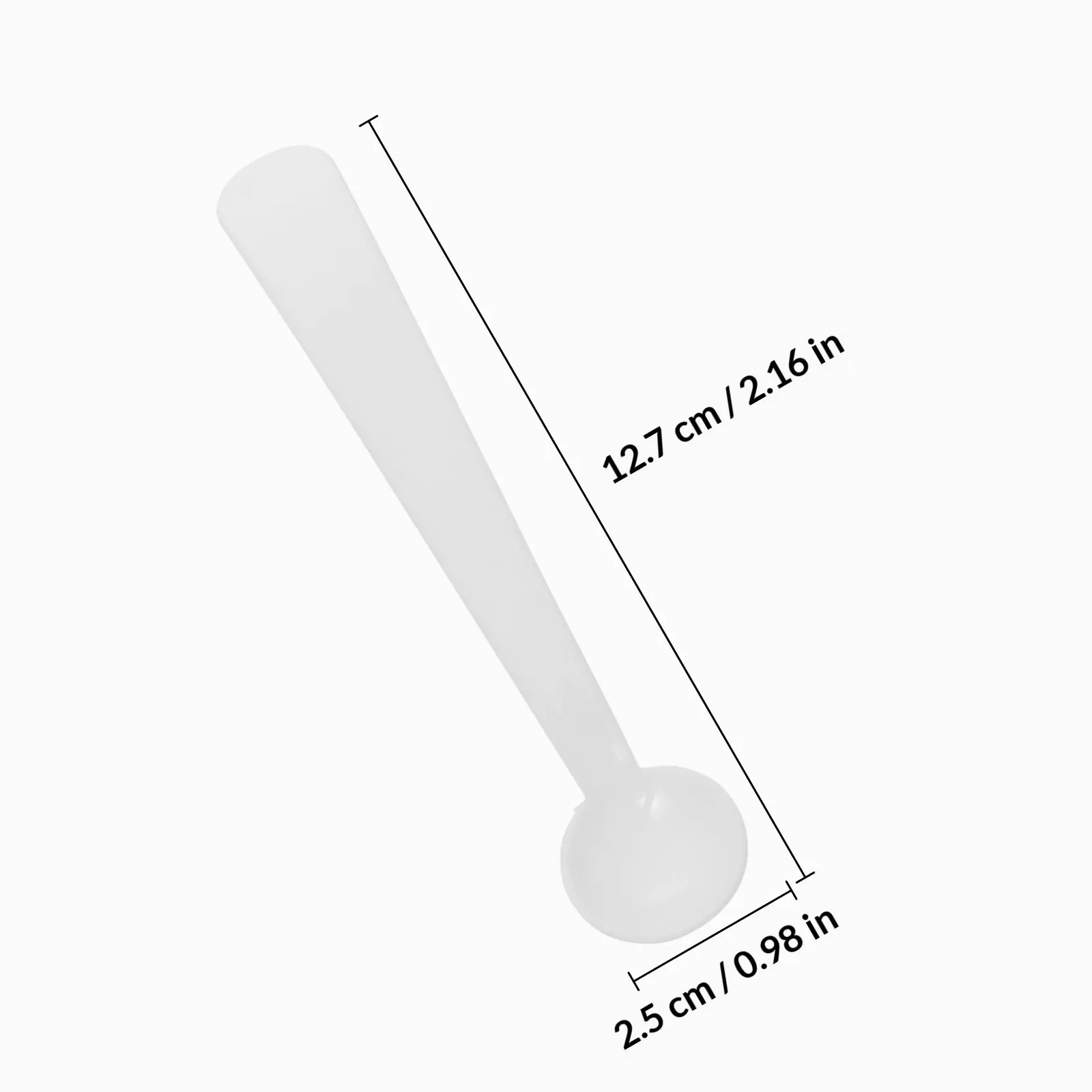 100Pcs Plastic Mini Scoop PP Ergonomic Handle Measuring Spoon for Powder Measurement Laboratory Kitchen Micro Scoop