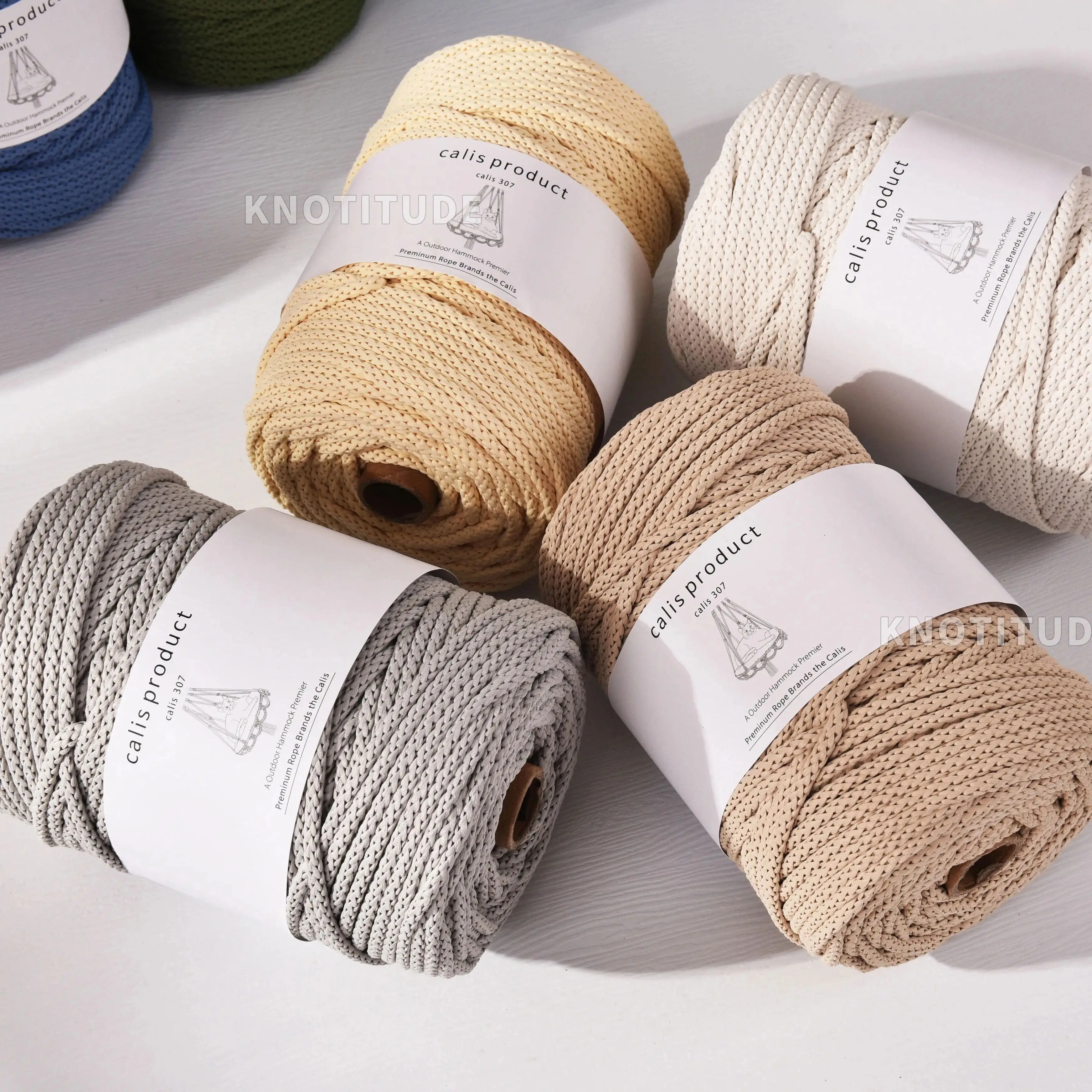 Unshiny 5MMx100yards Polyester Macrame Cord Macrame braid cord for Hand Knitting & Bag Making Rope
