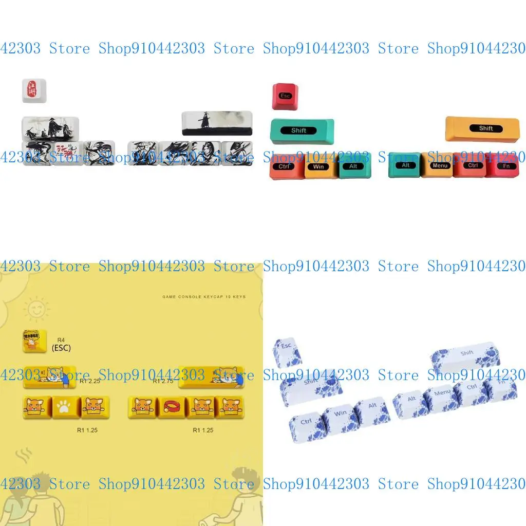 Keycap in stile cinese personalizzato L4MD a 10 chiavi per SHIFT ESC Chiavi grandi meccaniche