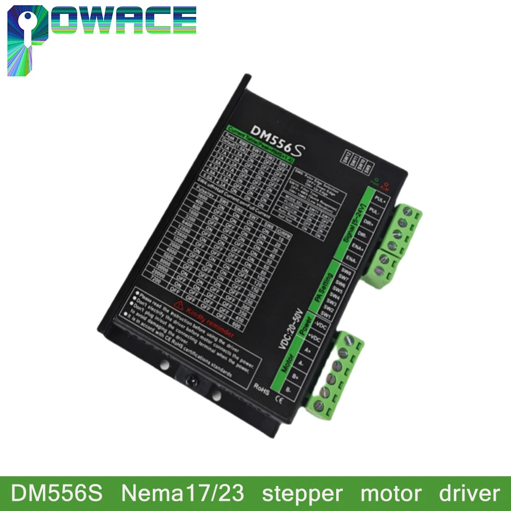 

DM556S Nema17 Nema23 CNC Stepper MOTOR Driver 1-6A 20-50V DC