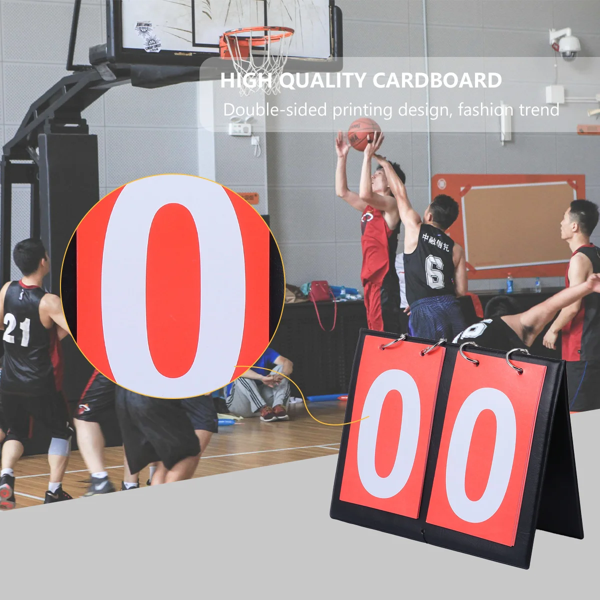 Table Flip Card Drainage Basket Top Scoreboard Flipper Pvc Basketball for Sport