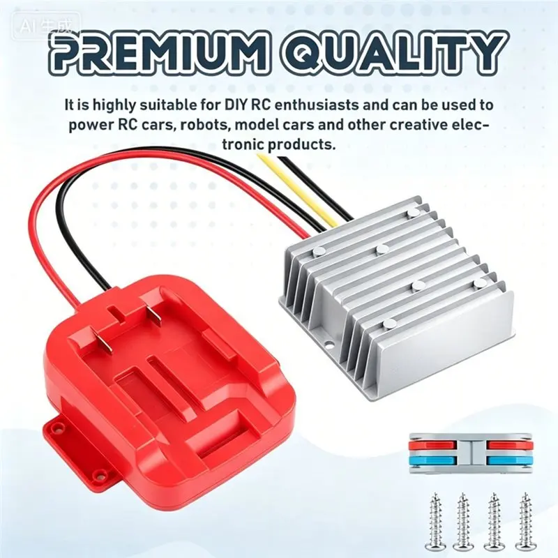 B50B-Power Wheel For Rc Truck For Rc Car For 20V Lithium Battery 20V-12V Battery Converter Adapter DIY Use