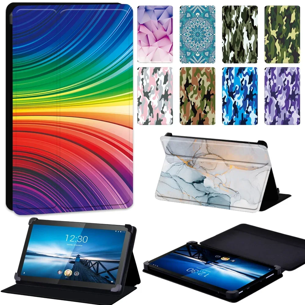 Tablet Case for Lenovo Tab M10 Plus/Tab M10/Tab M8/Tab E7/Tab P11 Watercolor Pattern Universal Leather Stand Protective Cover