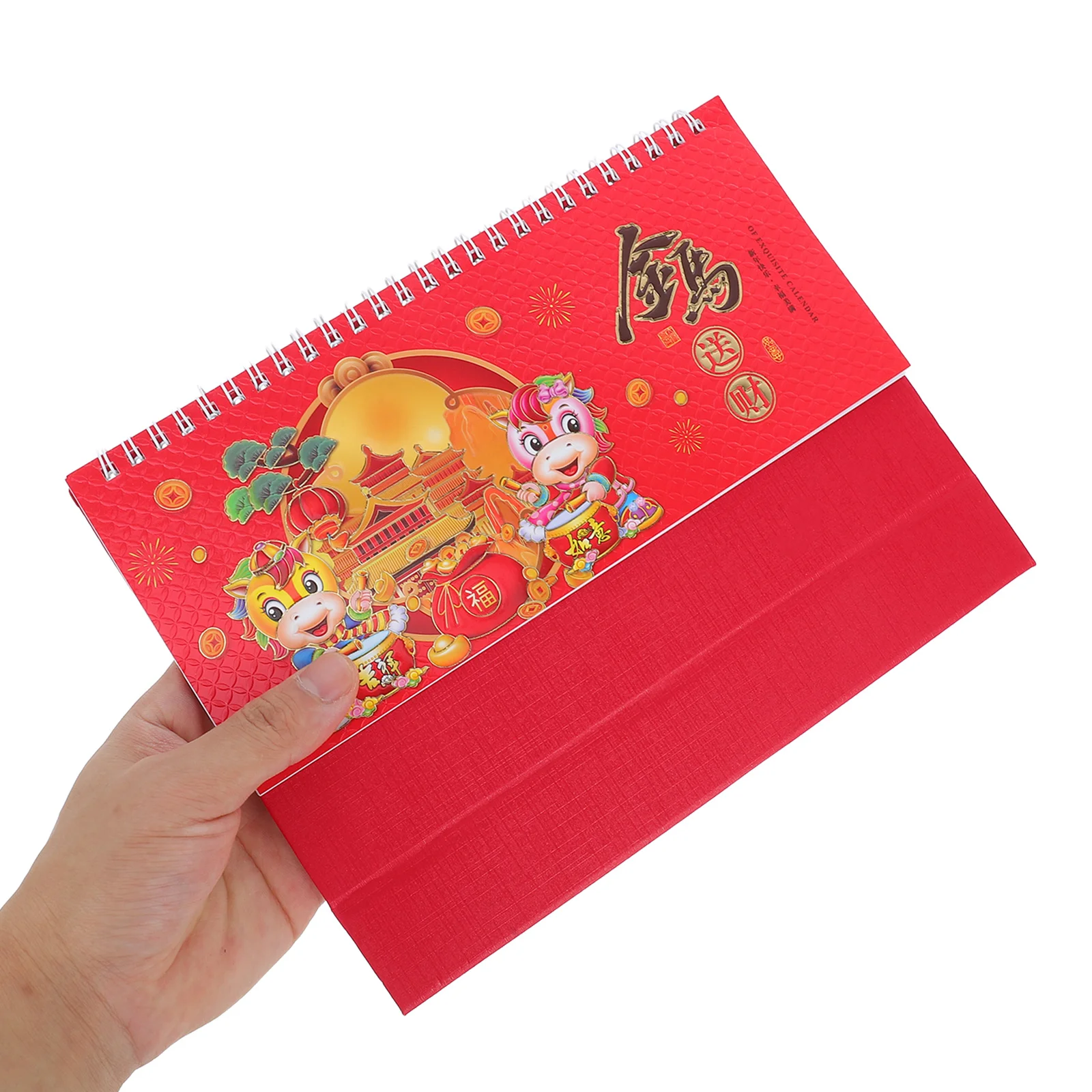

Китайский Новый Год Настольный Календарь 2026 Лунный Год Лошади Ретро Стиль Настольный Календарь Декоративный Фэн Шуй Офис Дом