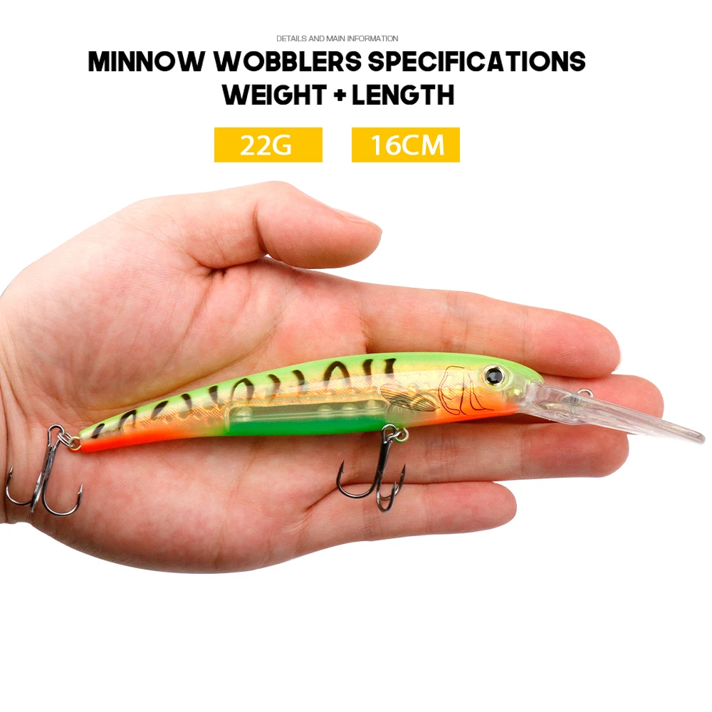 VTAVTA 16cm Jerkbait Minnow Big Crankbaits Fishing Lures Sea Hard Artificial Bait Floating Wobblers Trolling Swimbait Pesca