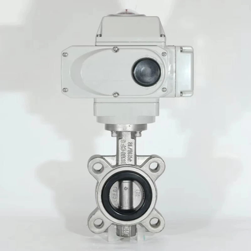 3-дюймовый DN80 24 В постоянного тока дисковый CF8M PN16 моторизованный электрический поворотный клапан с наконечником