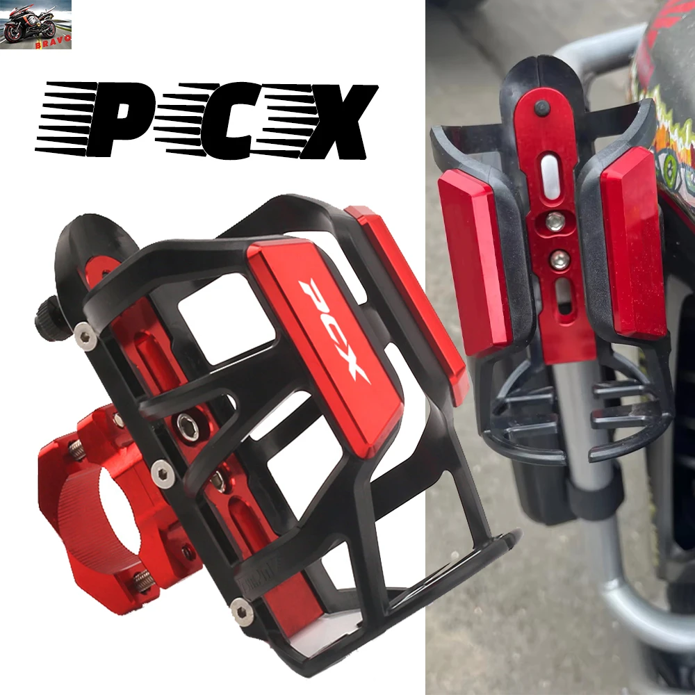 

For HONDA PCX 125 PCX125 PCX 150 PCX150 CNC Mototcycle Accessories Beverage Water Bottle Drink Cup Holder Kettle Holder