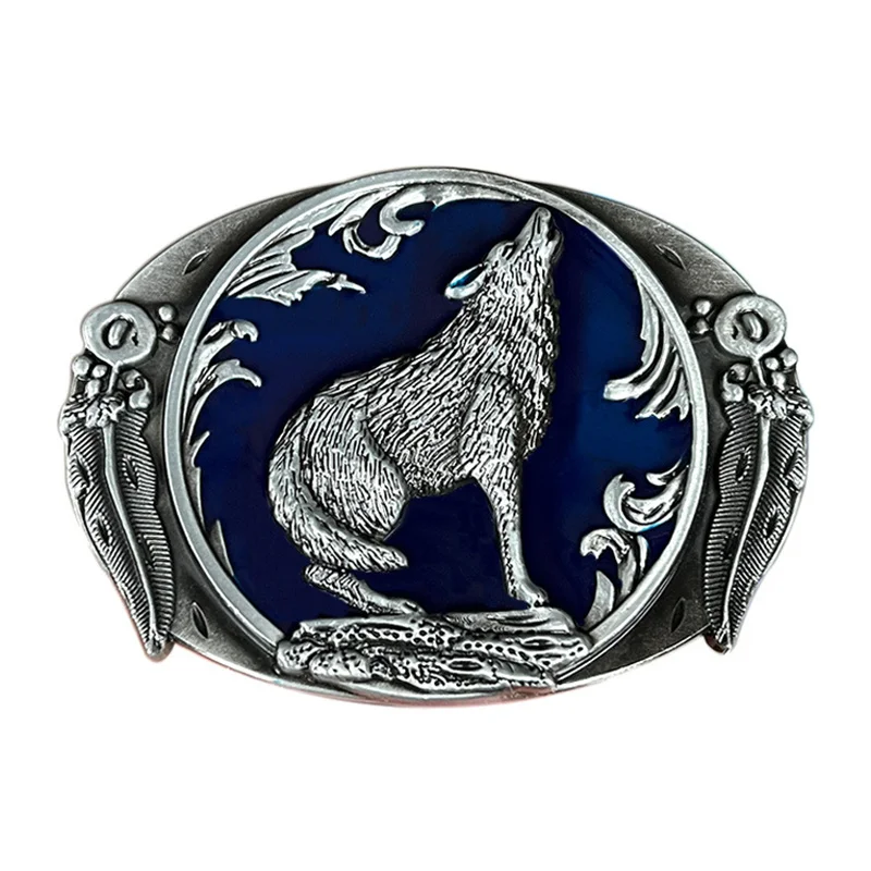 

Wolf Whistle belt buckle Western style