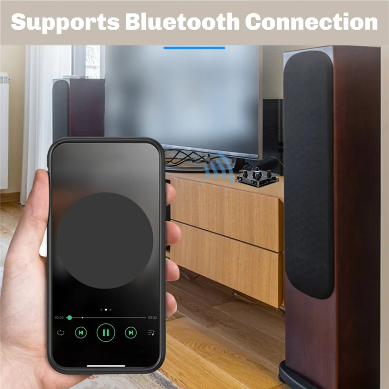 A41T Dual Mikrofon Karaoke Maschine Bluetooth 5,0 Sound Power Verstärker Integrierte Amp & U-Disk Player Home Audio Subwoofer