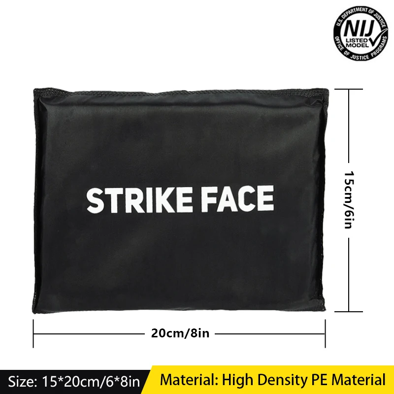 NIJ IIIA PE Ballistic Plate 6x8" Side Armor Panel for Tactical Vests - Lightweight Survival Gear