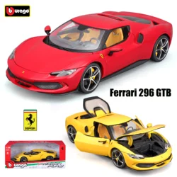 Bburago 1:18 Ferrari Ferrari 296 G genuine die-casting car model simulation alloy car model handicraft decoration collection toy