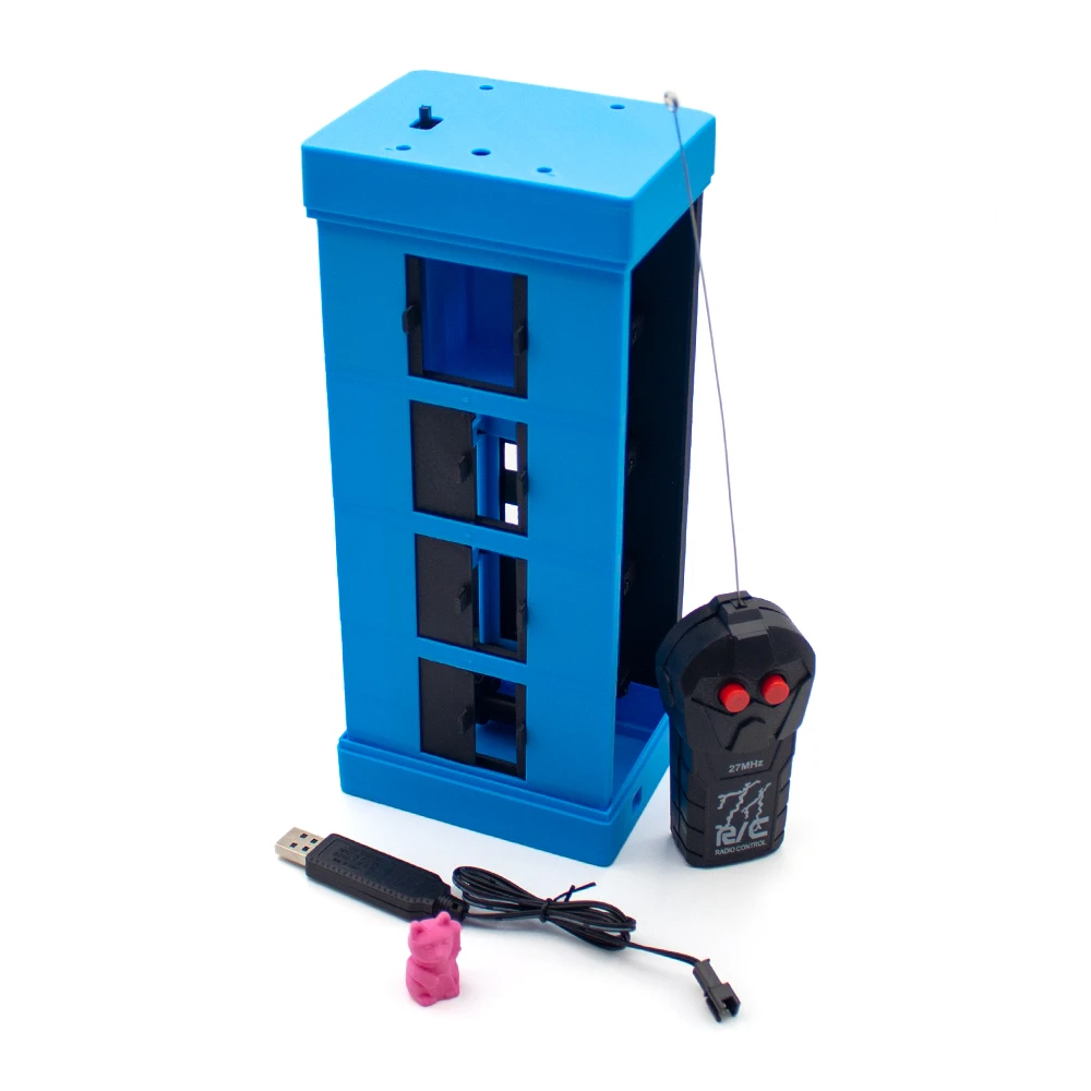 Electric Vertical Lift Elevator Model with Remote Control - 4-Stage Educational Science Kit for Children