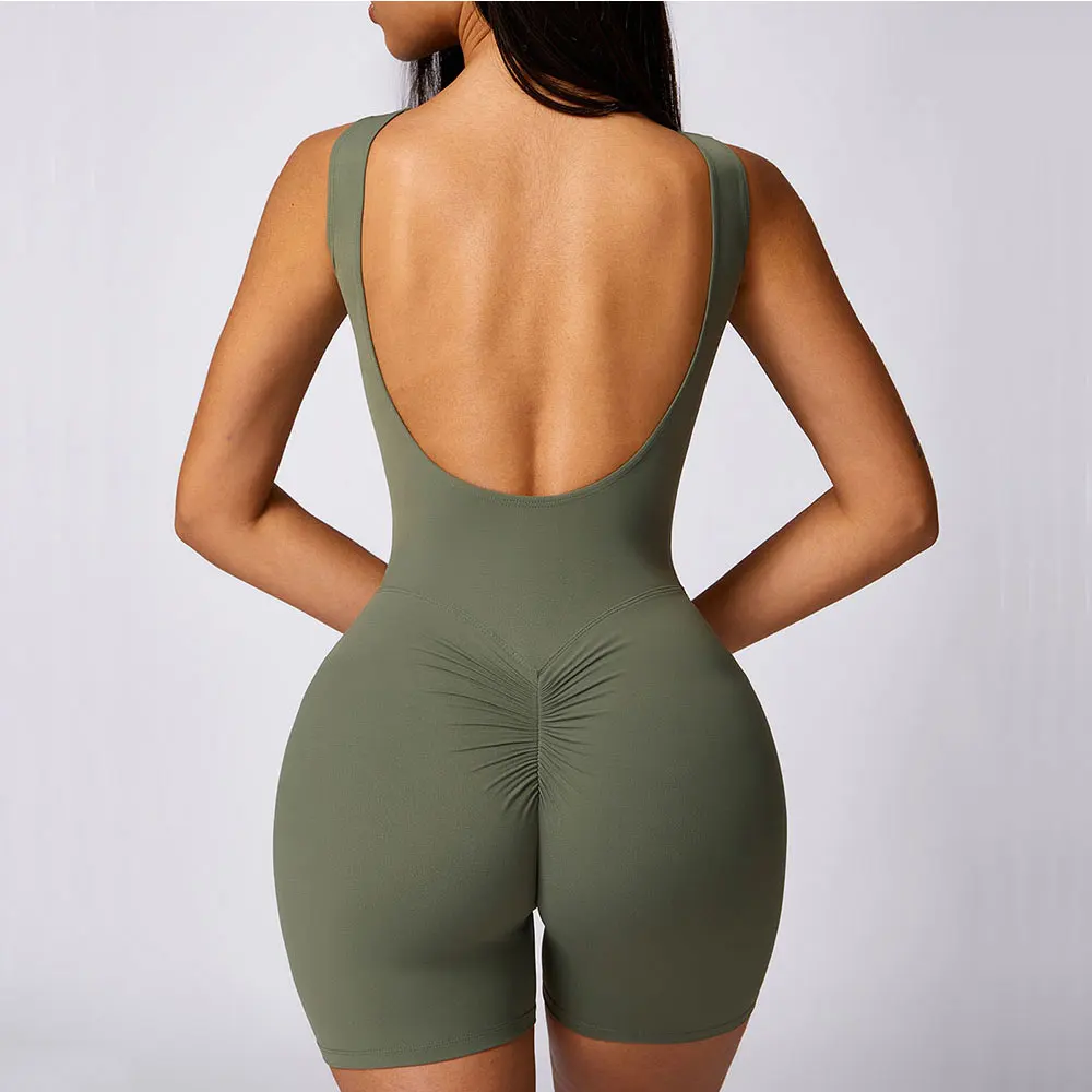 Gym Set Women Clothes Training Yoga Set Sportswear Sports Scrunch Butt Jumpsuit Fitness Rompers Female Push Up Workout Bodysuits