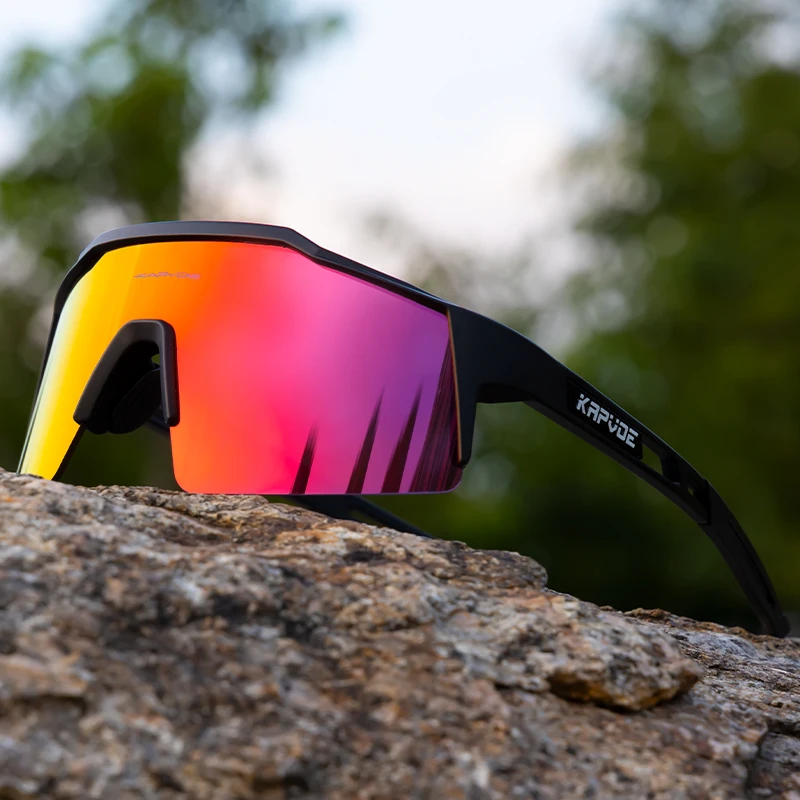 KAPVOE Männer Frauen TR90 Wandern Laufen Fahren Sonnenbrille Outdoor Sport Brillen Farbe Sonnenbrille UV400 Schützen Radfahren Gläser